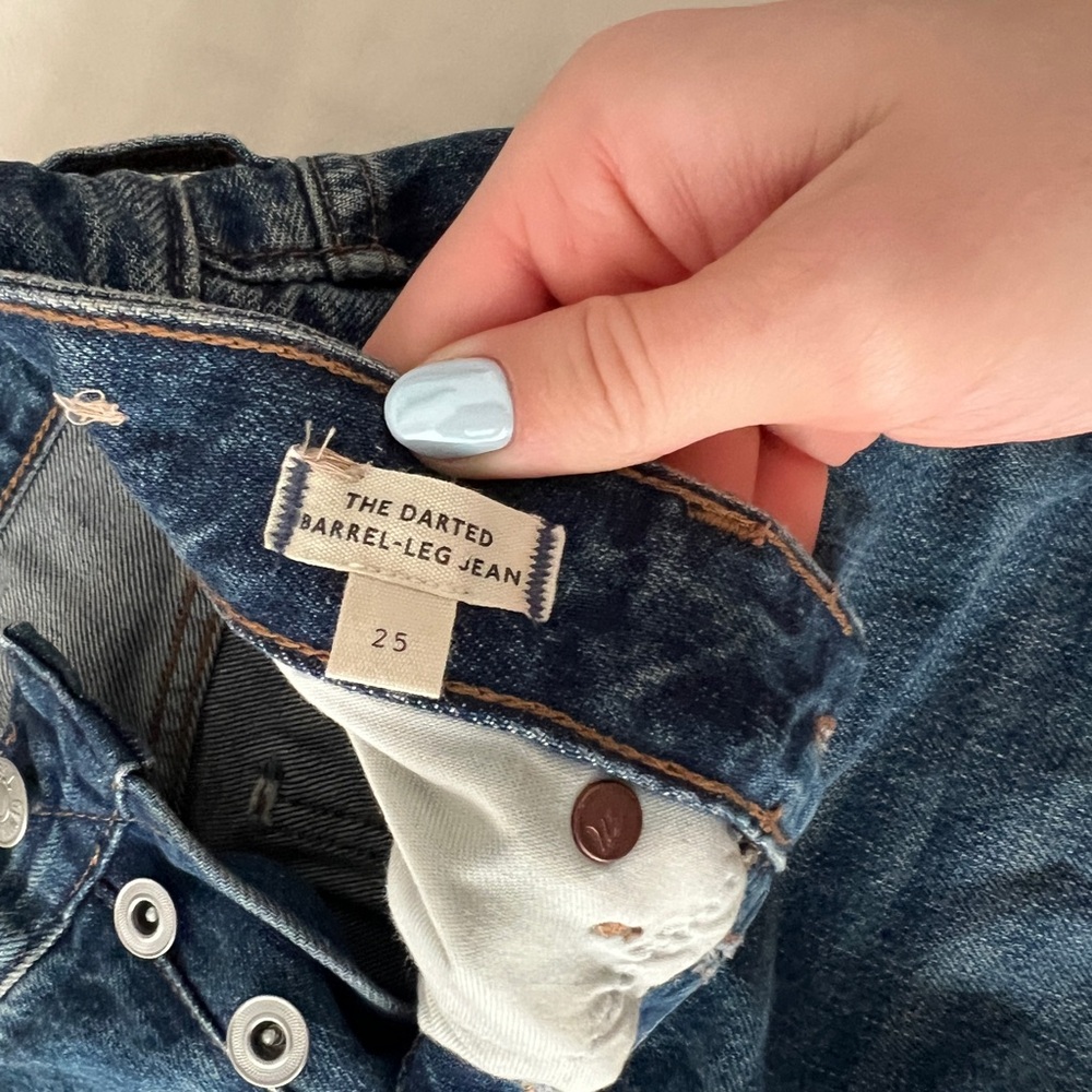 Madewell Straight-Leg Blue Denim Jeans - Picture 2 of 2